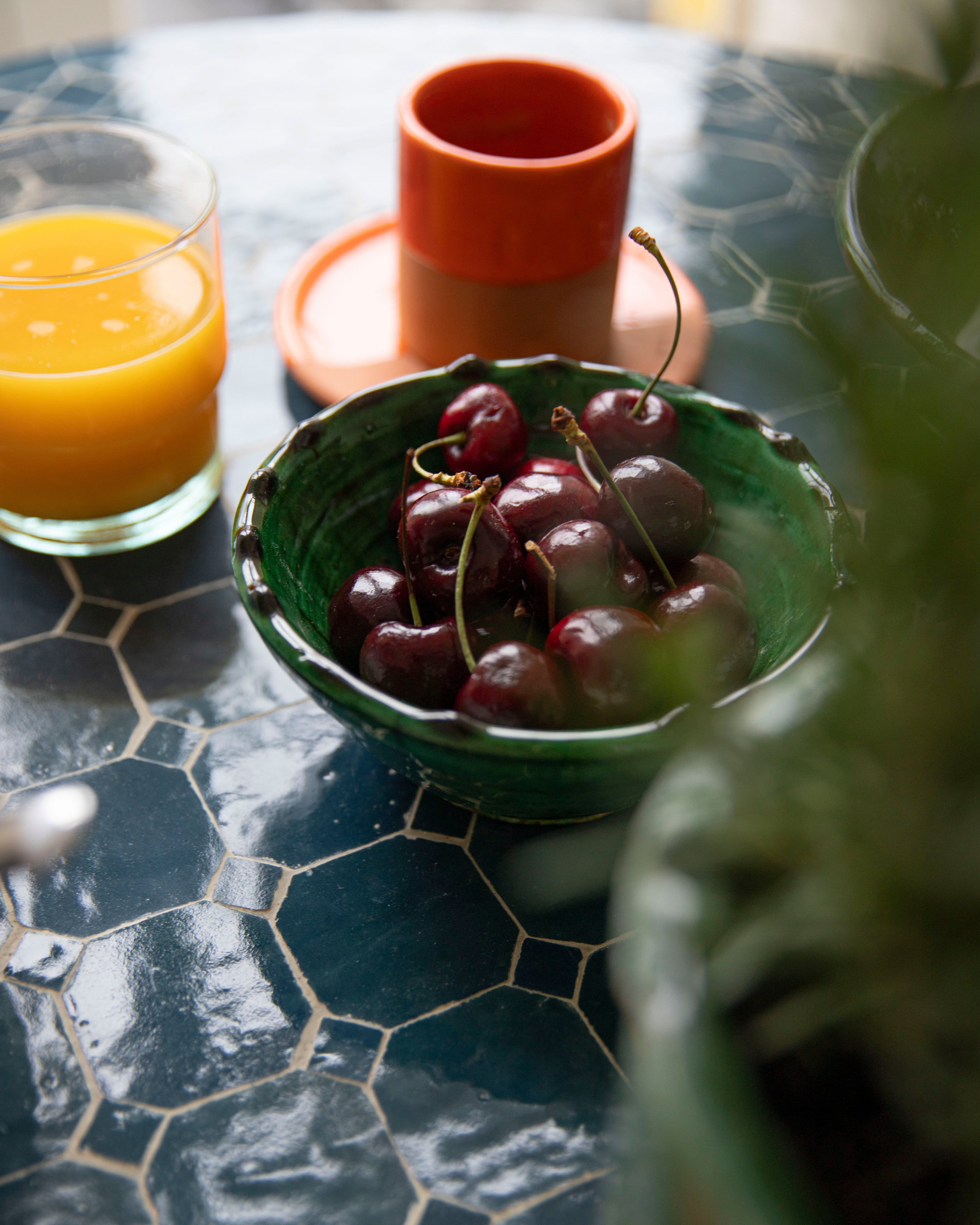 Vintage Tamegroute Green Glazed Bowls