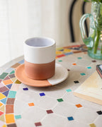 Moroccan Handmade Latte Cup and Saucer