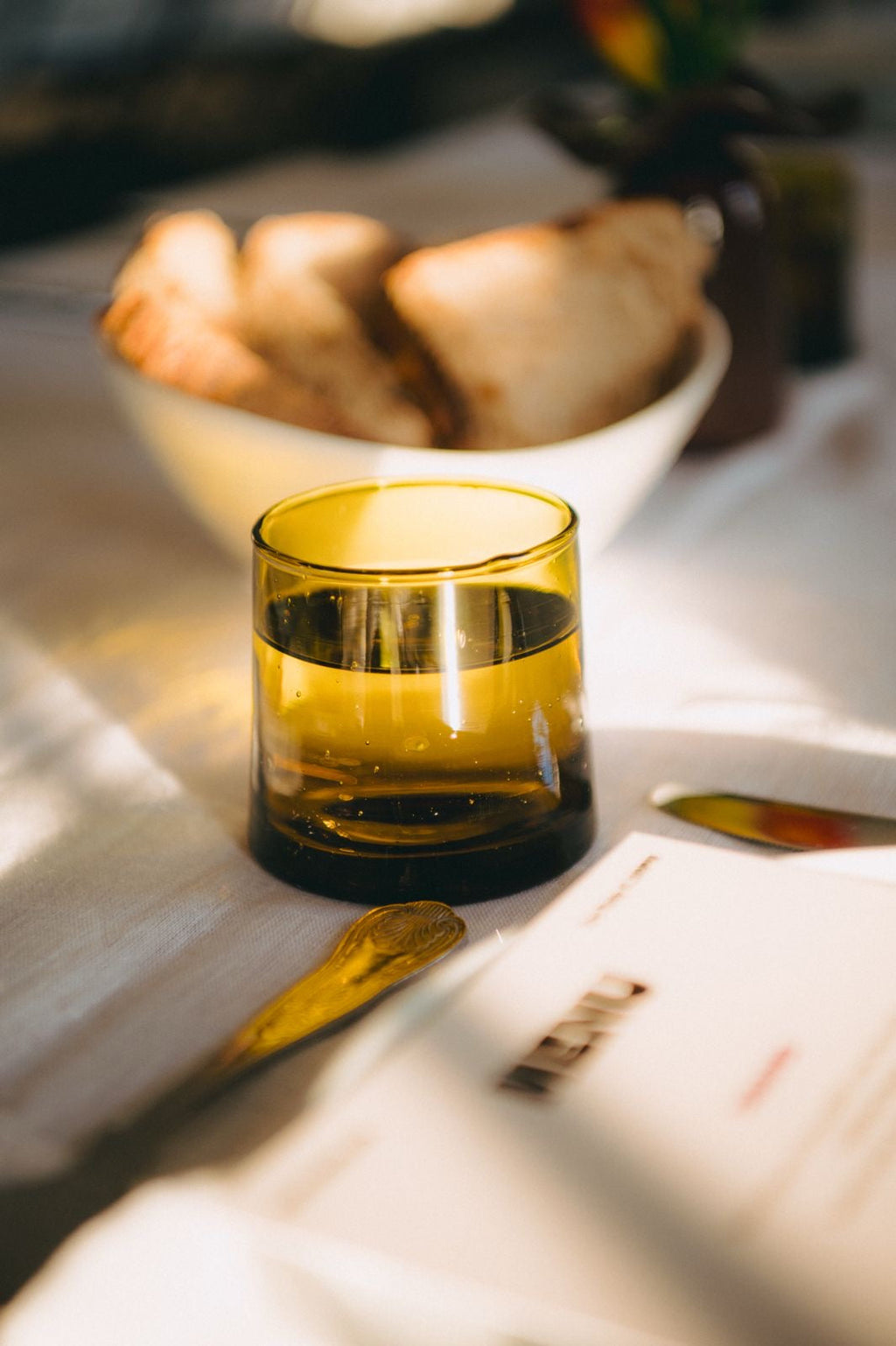 Recycled Moroccan Amber Tumbler/Highball Glass