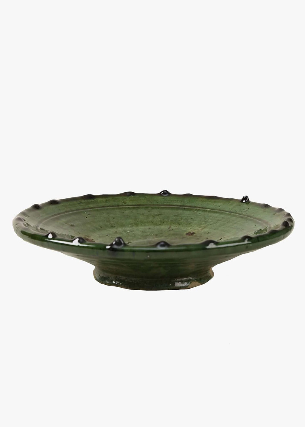 Vintage Tamegroute Green Side Plate / Dinner Plate