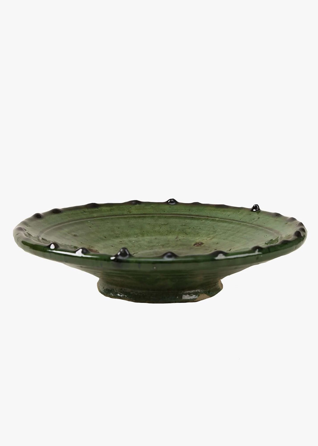 Vintage Tamegroute Green Side Plate / Dinner Plate