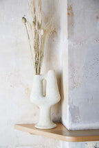 Unglazed Tamegroute La Derrière Candlestick Sculpture