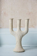 Unglazed Tamegroute Triple Candlestick Holder