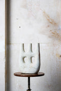 Unglazed Tamegroute Double Hole Candlestick Sculpture