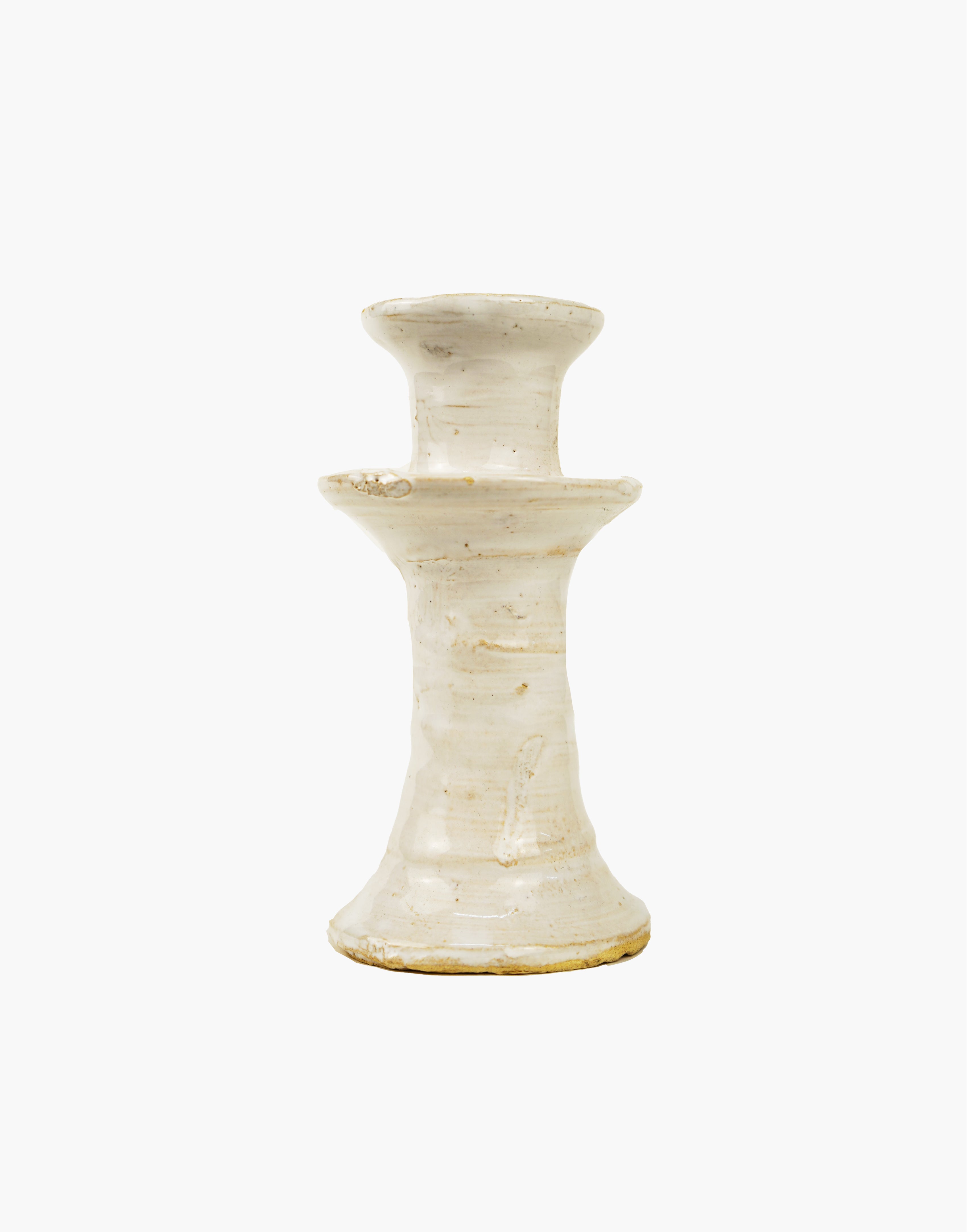 White Tamegroute Candlestick Holder