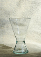 Recycled Moroccan Clear Corset Wine Glass