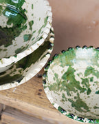 Tamegroute x Puglia Splatter Jagged Edge Pedestal Fruit Bowl