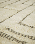 Medium Abstract Geometric Sunken Berber Rug 235 x 135 cm