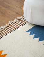 Moroccan Flat Weave Abstract Beni Mrirt Kilim Rug 260 x 170 cm