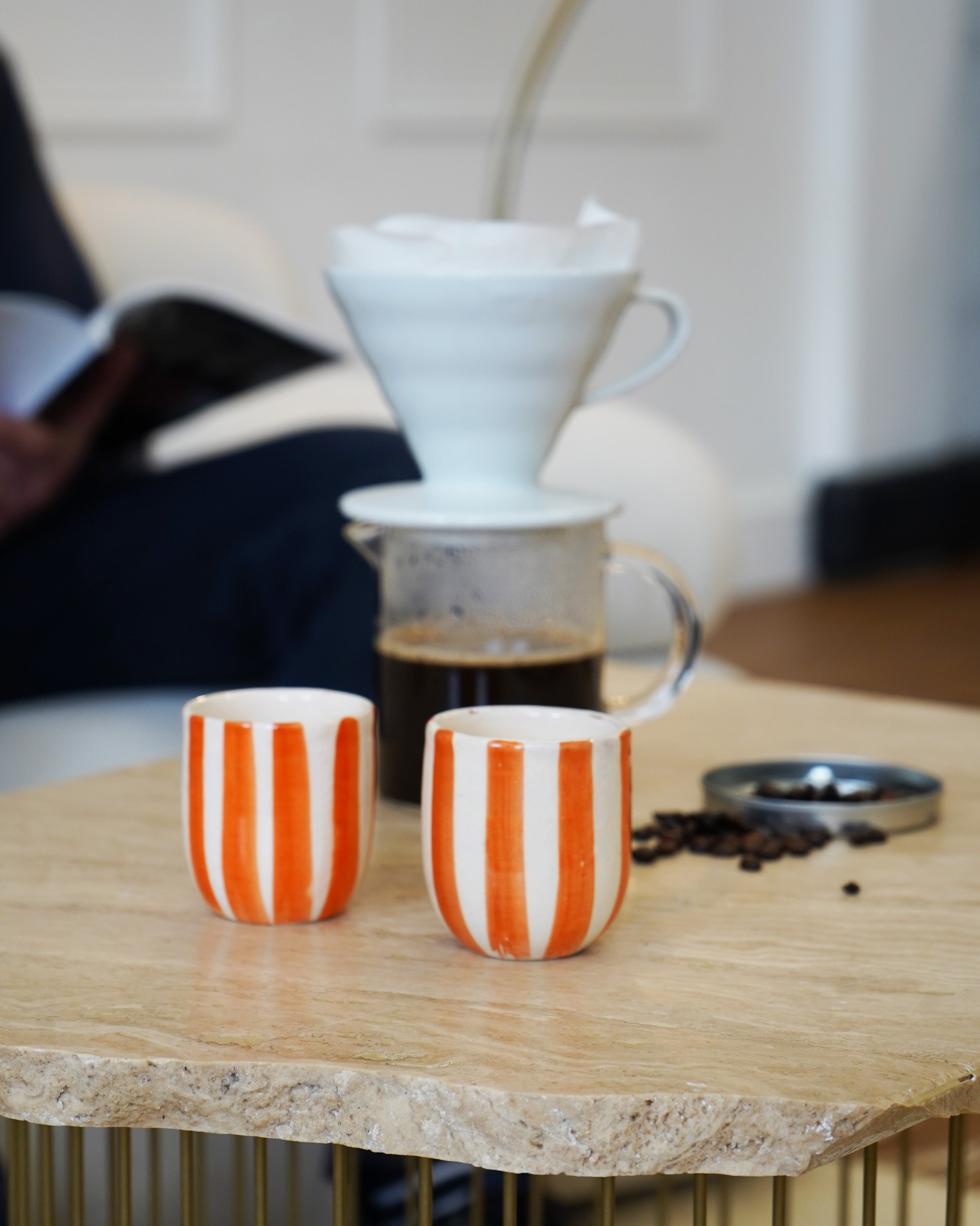 Moroccan Handmade Striped Espresso Cup