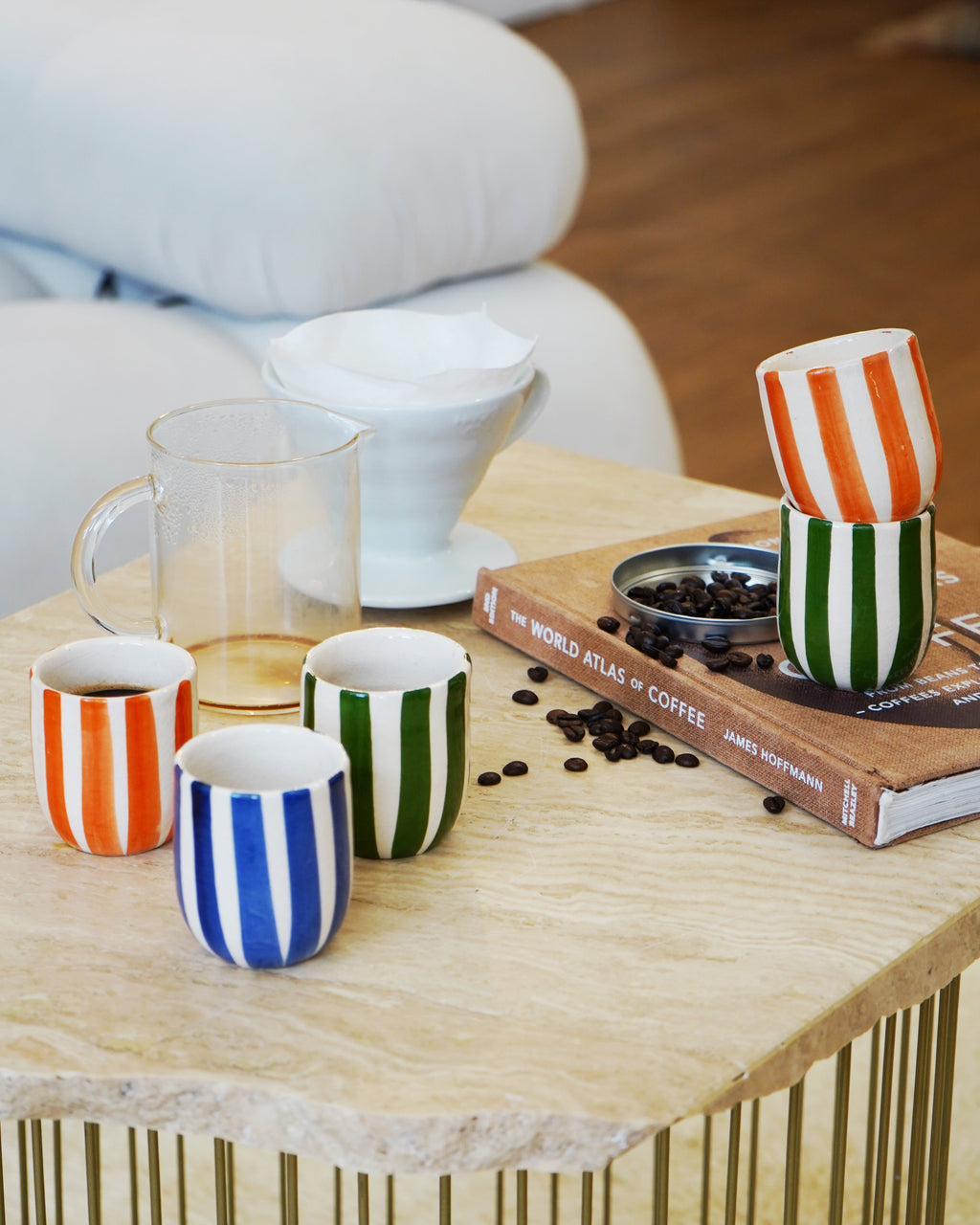 Moroccan Handmade Striped Espresso Cup
