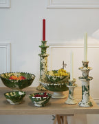 Tamegroute x Puglia Splatter Jagged Edge Pedestal Fruit Bowl