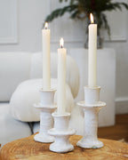 White Tamegroute Candlestick Holder