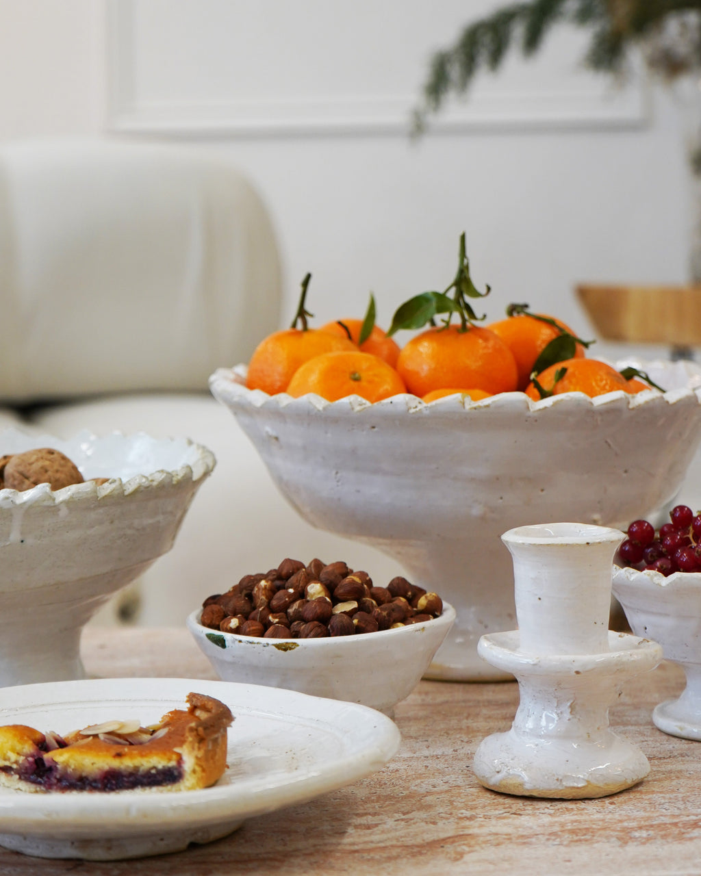 White Tamegroute Glazed Plate