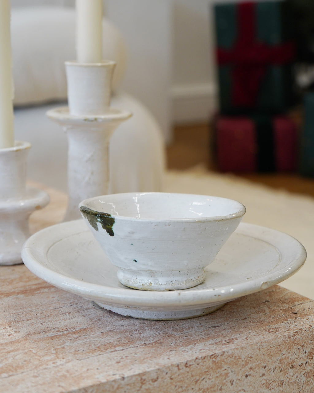 White Tamegroute Glazed Plate