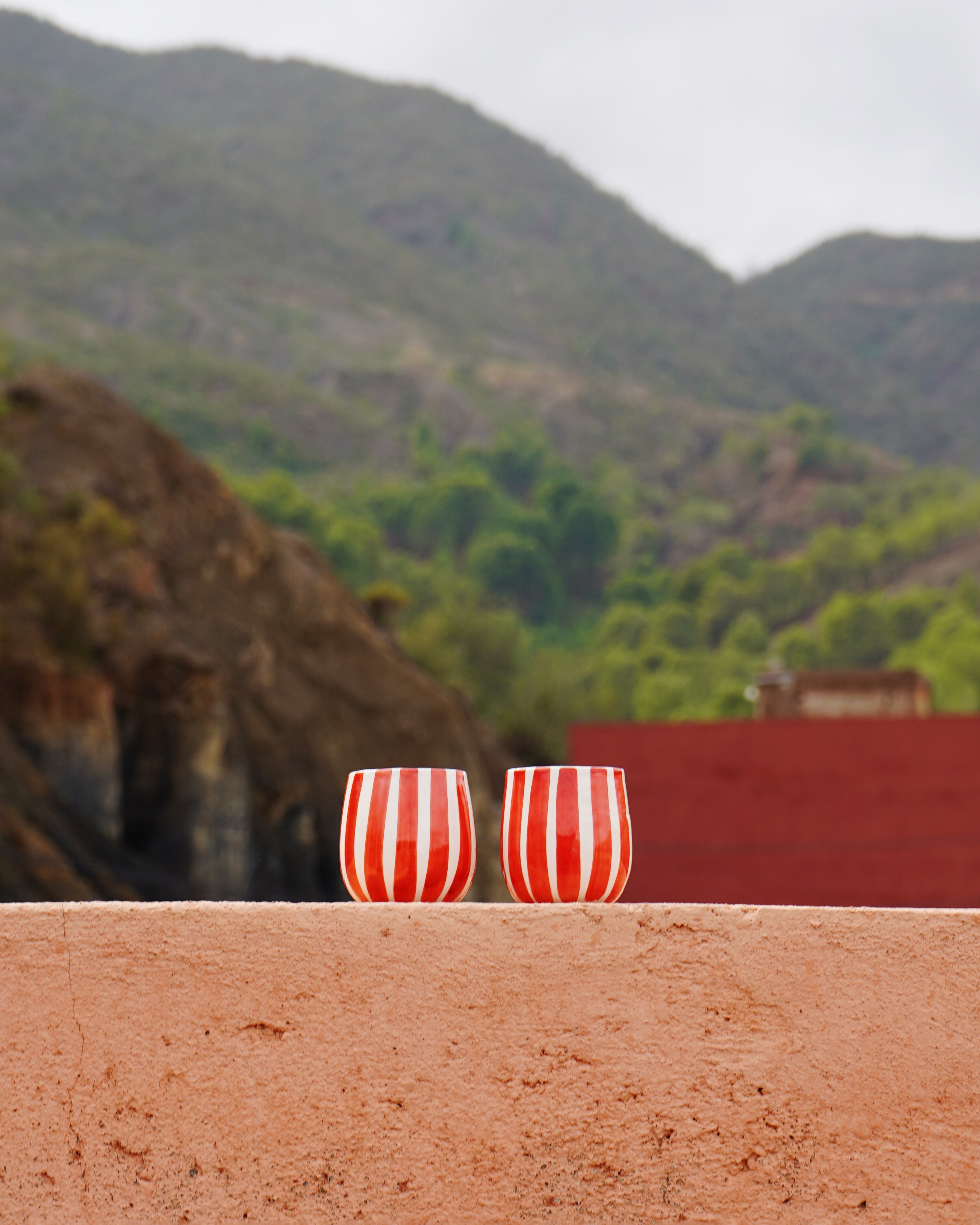 Moroccan Handmade Striped Espresso Cup
