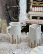 White and Taupe Jug