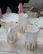 White and Taupe Jug