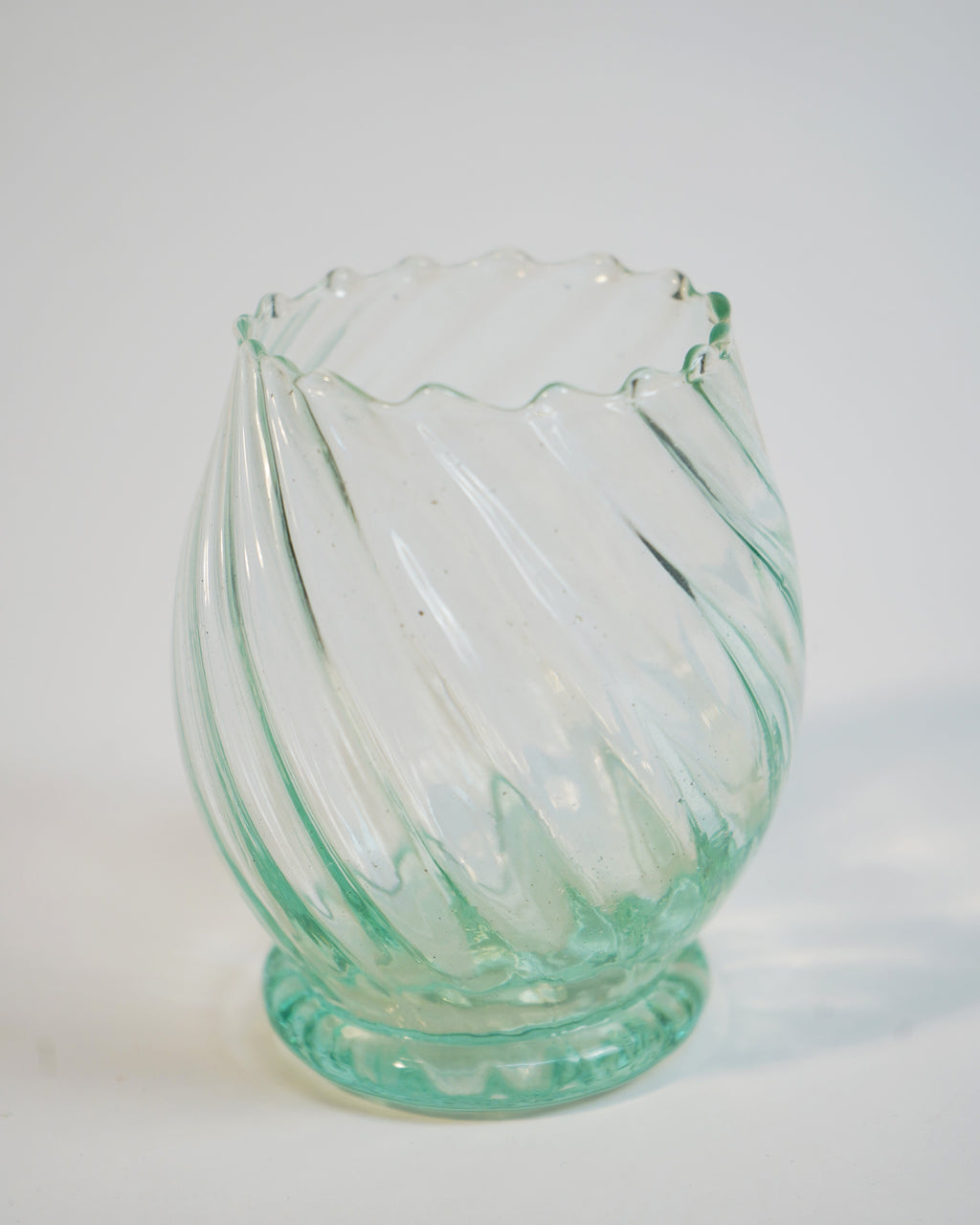 Recycled Moroccan Clear Twist Gin Glass