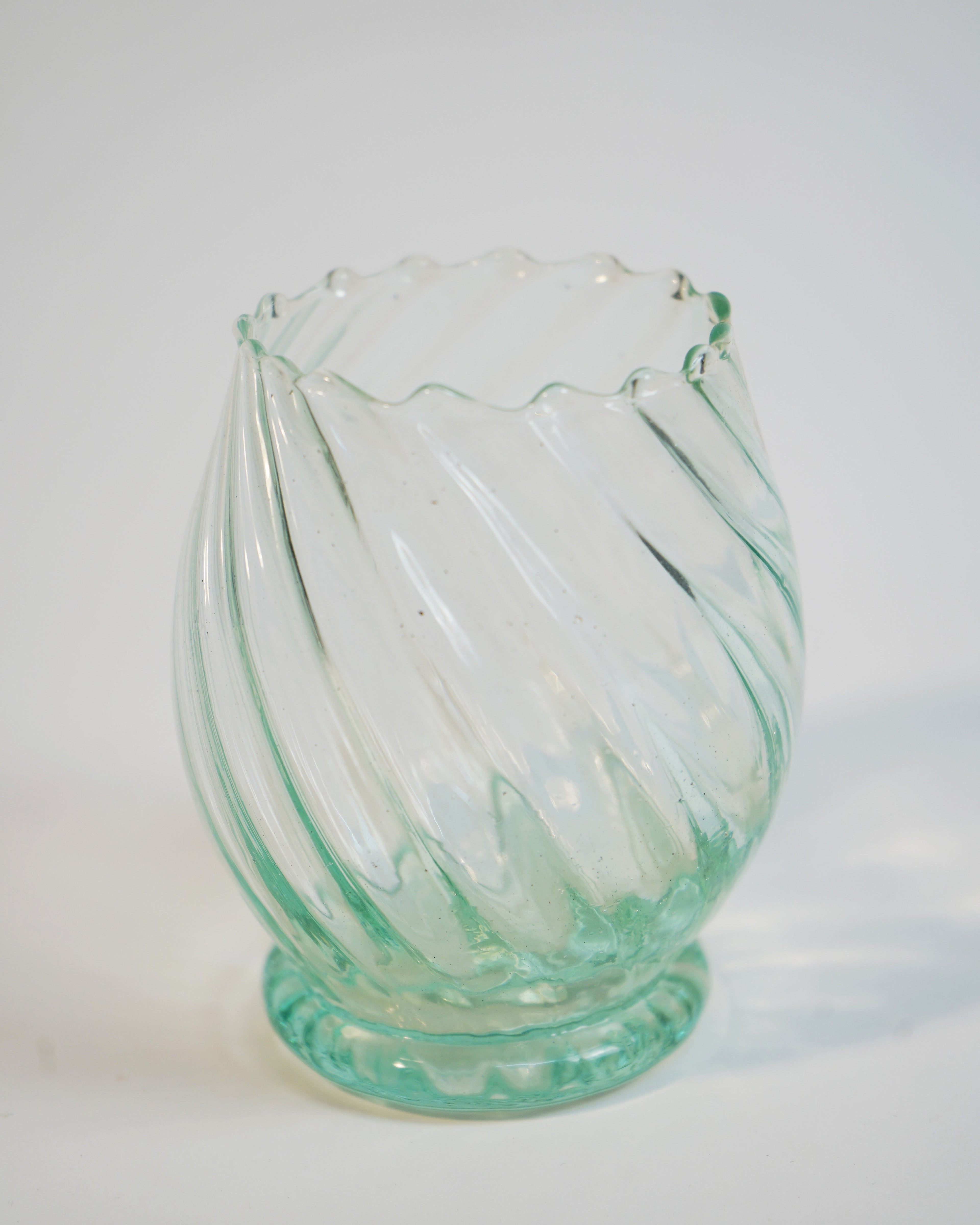 Recycled Moroccan Clear Twist Gin Glass