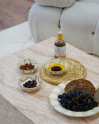 White and Taupe Dining Plate