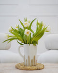 White and Taupe Jug