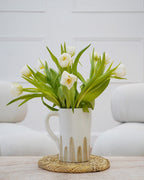 White and Taupe Jug