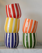 Moroccan Handmade Striped Espresso Cup
