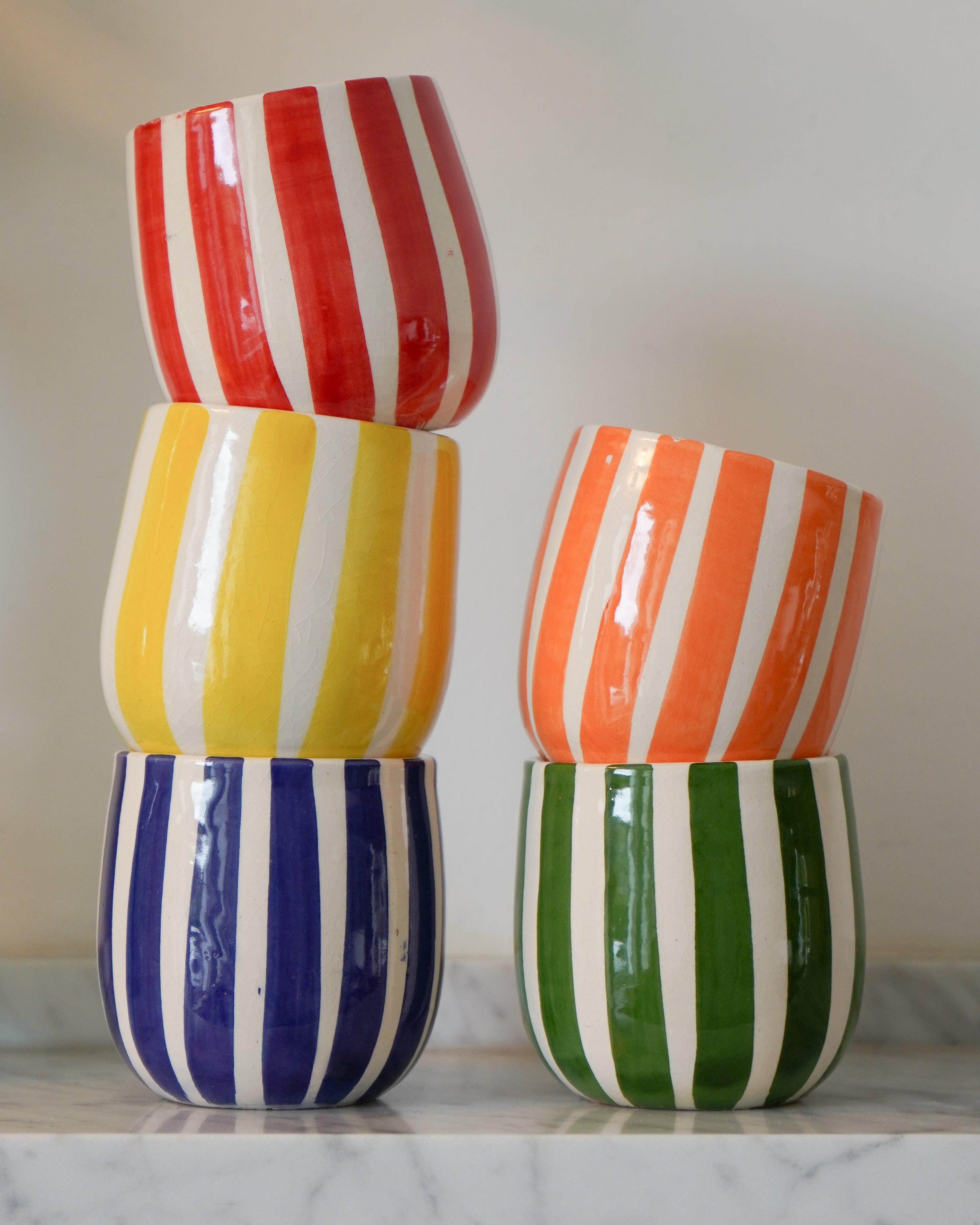 Moroccan Handmade Striped Espresso Cup