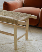 Handwoven Natural Rope Bench