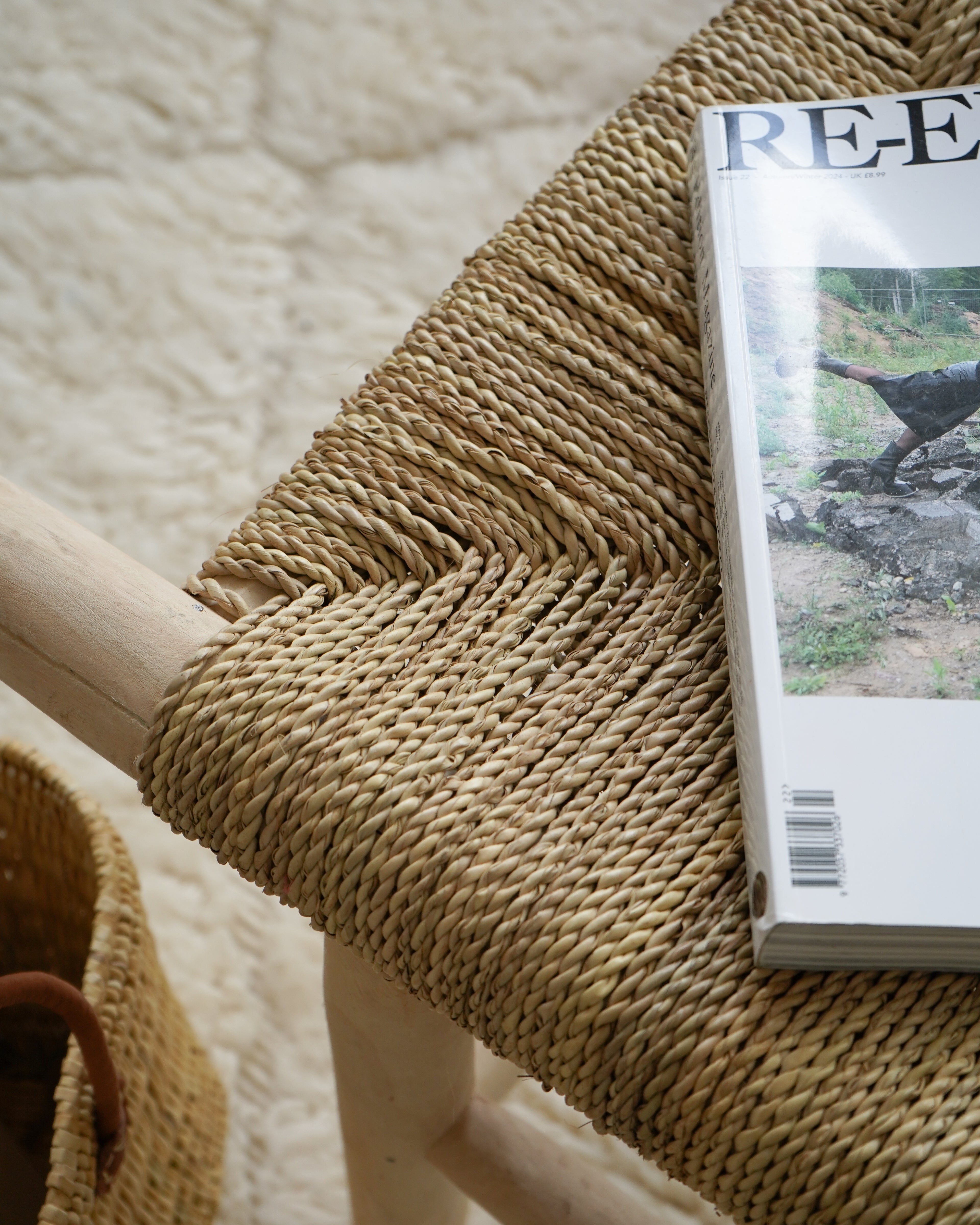 Handwoven Natural Rope Bench