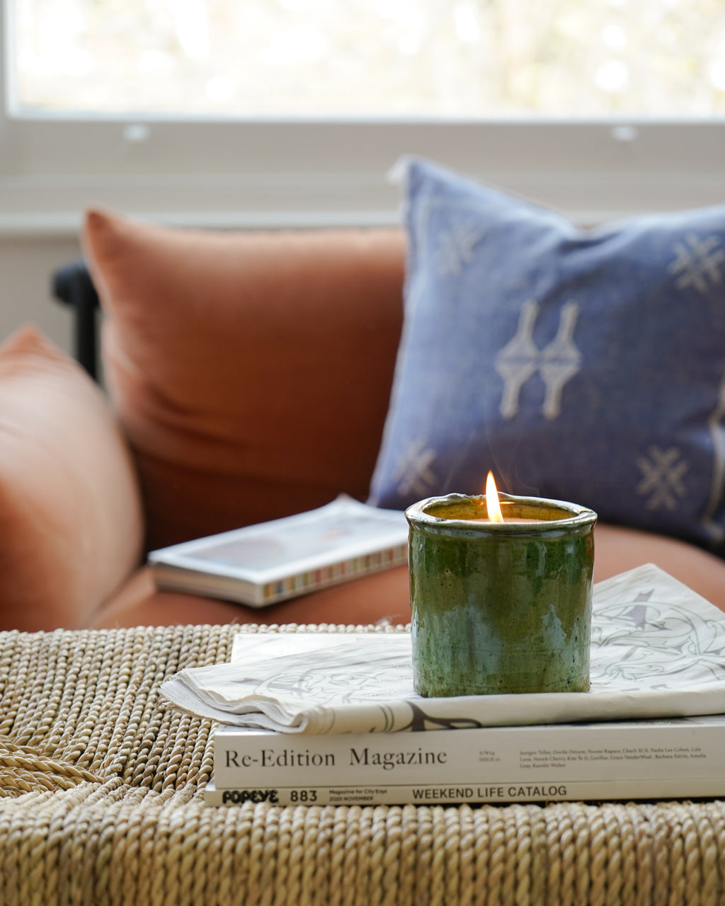Handwoven Natural Rope Bench