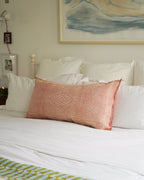 Luxury Cactus Silk Bolster Cushion - Peach