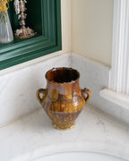 Vintage Tamegroute Two Earring Vase - Ochre