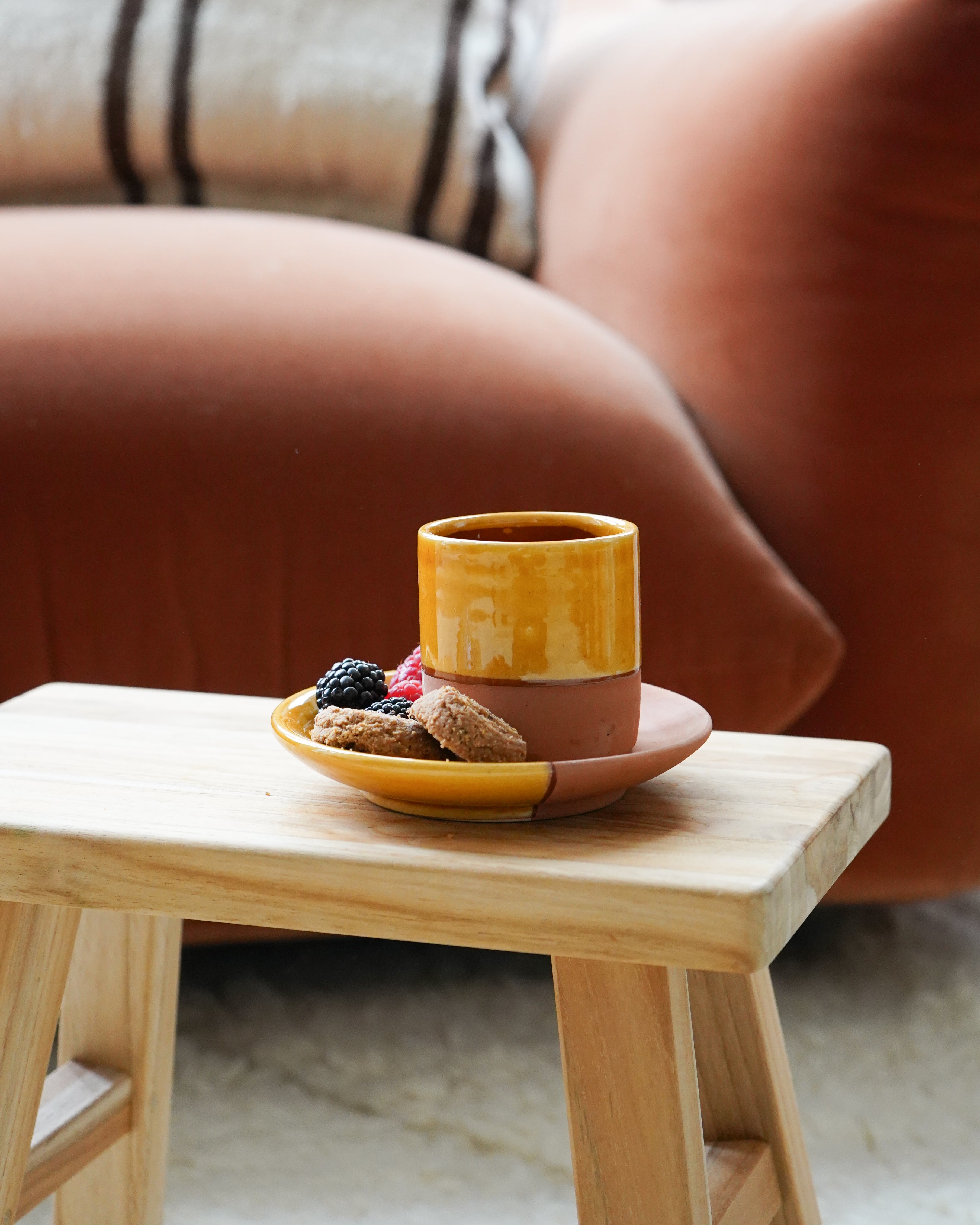 Moroccan Handmade Espresso Cup and Saucer