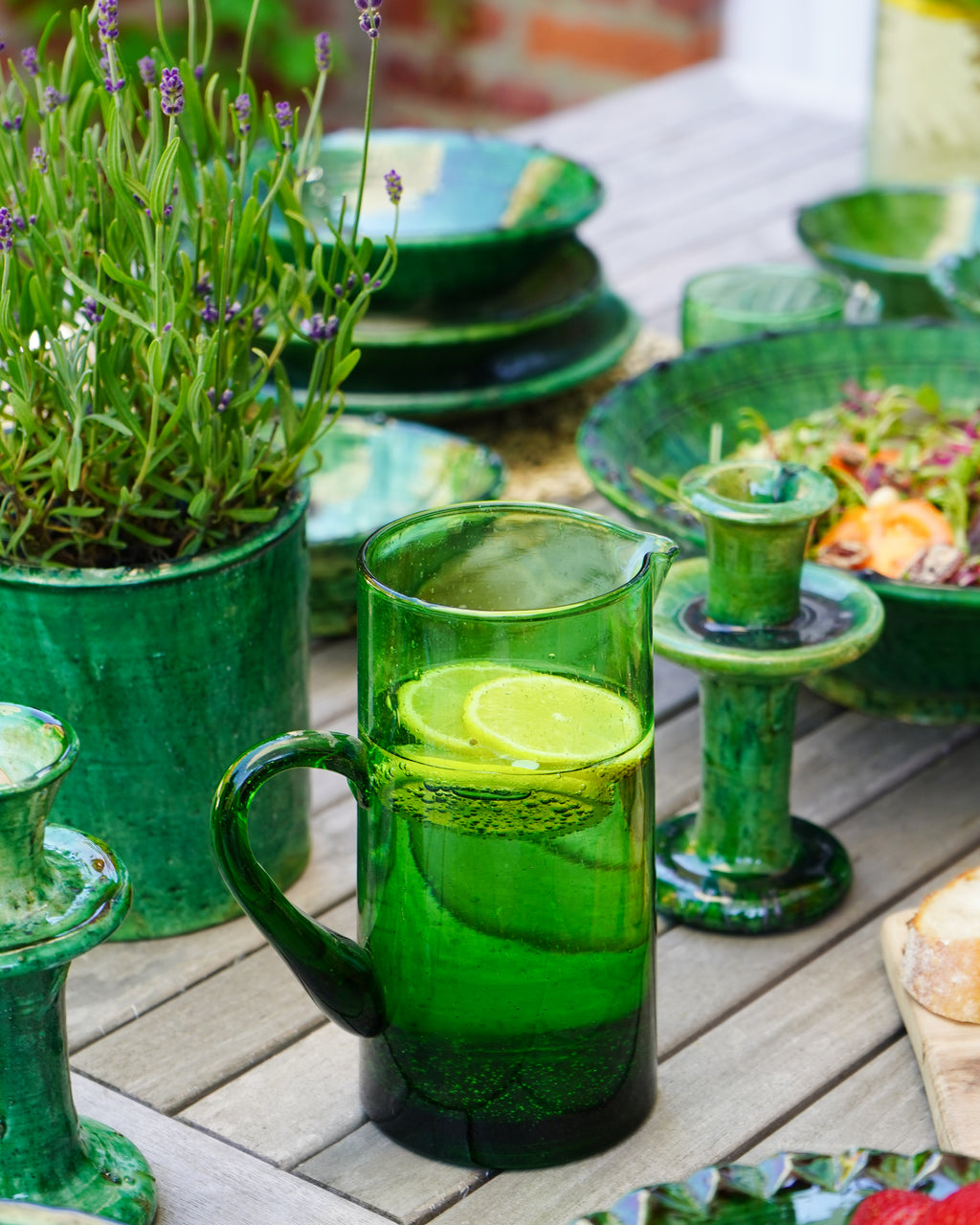 Recycled Moroccan Glass Water Jug