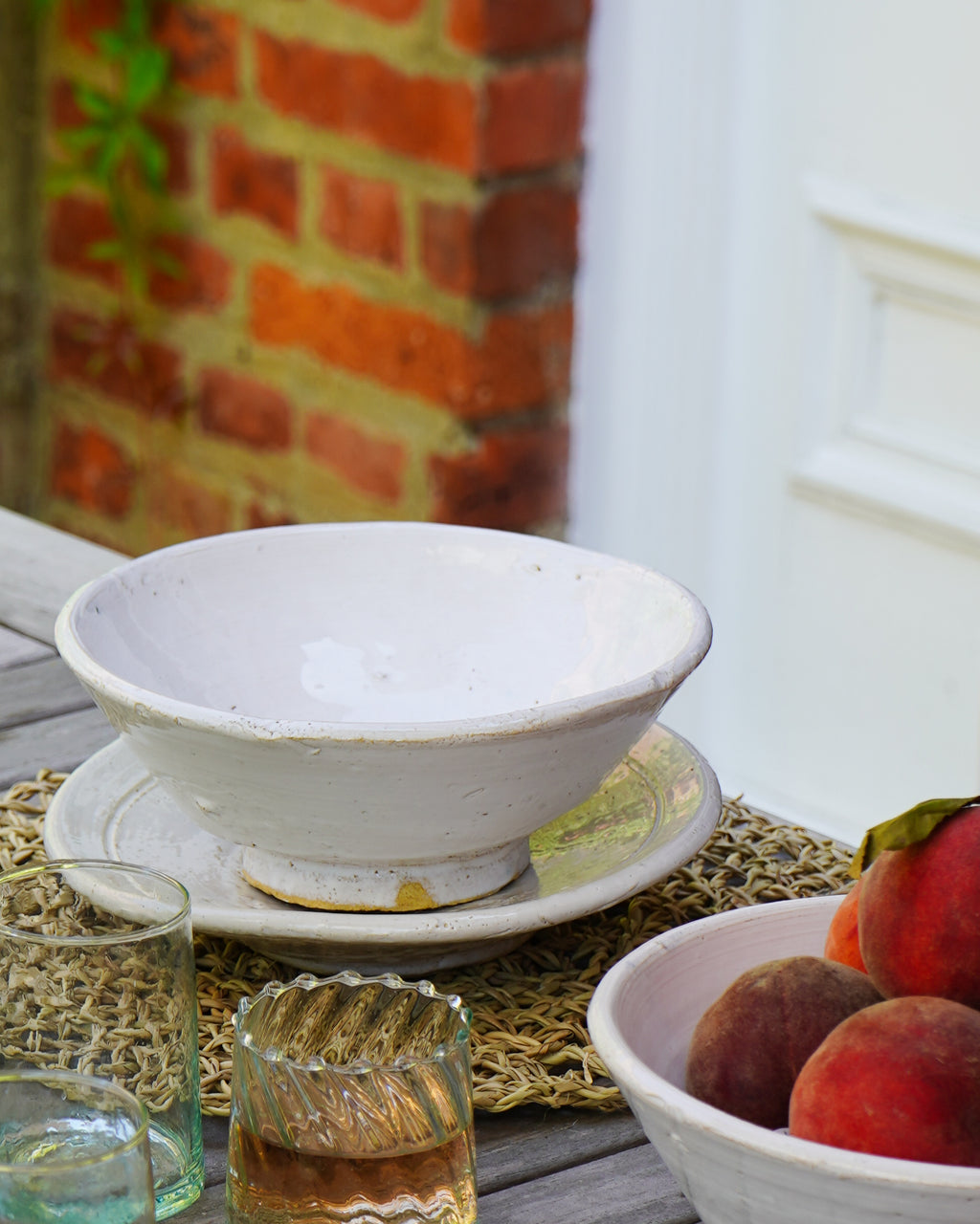 White Tamegroute Glazed Bowl