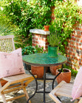 Zellige Tiled Table 60cm - Fez Green