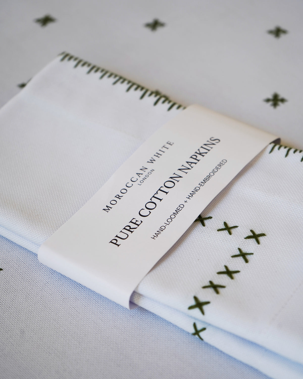 Pure Cotton Hand-Loomed & Hand-Embroidered Table Linen