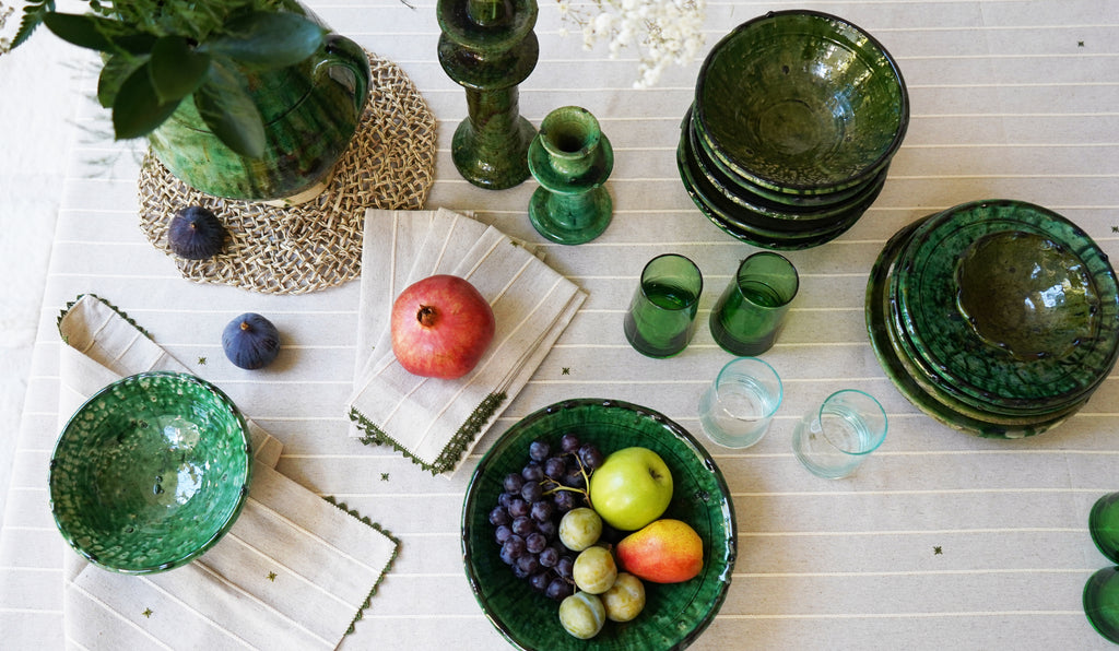 Pure Linen Hand-Loomed & Hand-Embroidered Table Linen