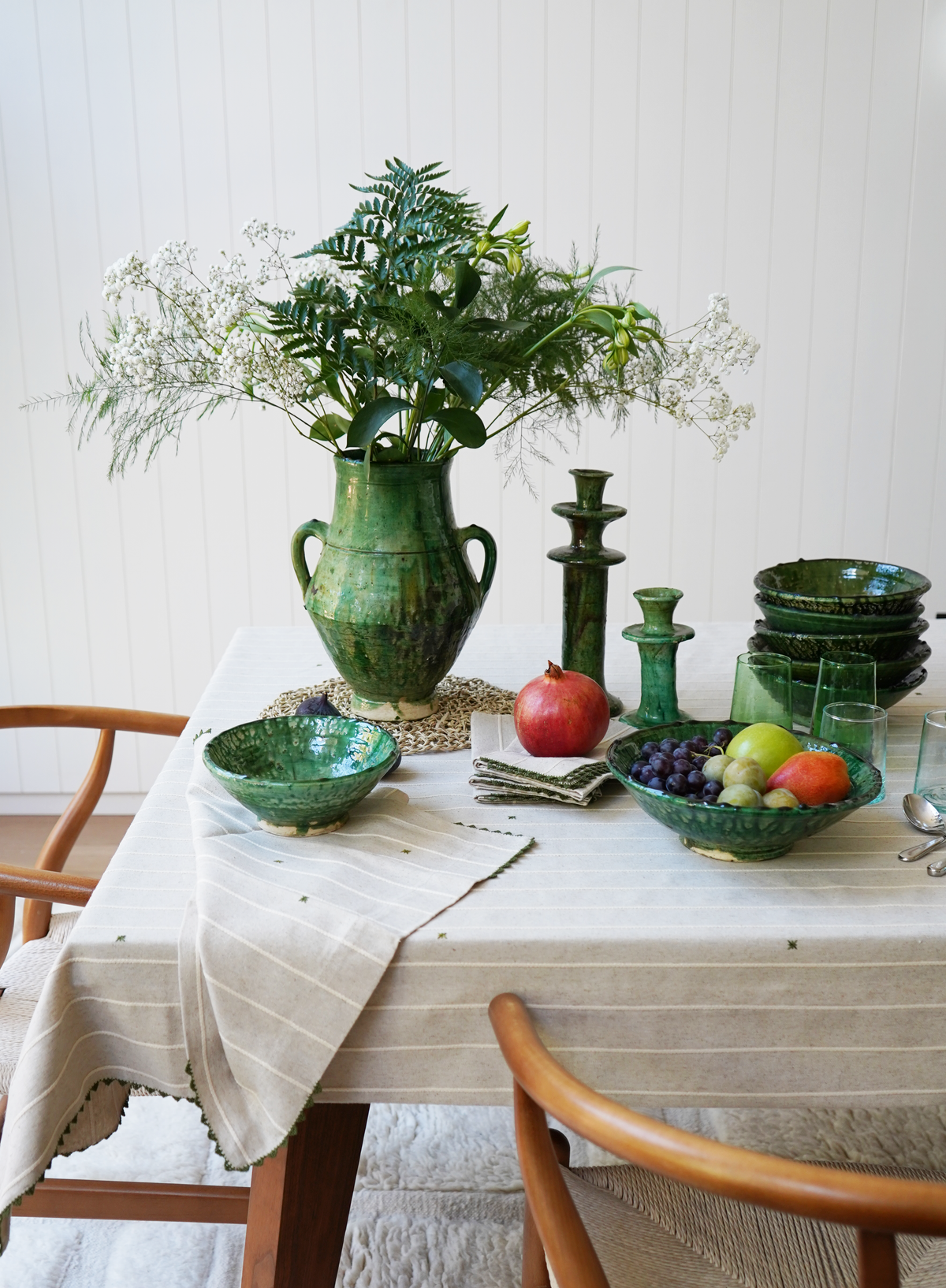 Pure Linen Hand-Loomed & Hand-Embroidered Table Linen