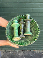 SECONDS SALE Green Tamegroute Candlestick Holders