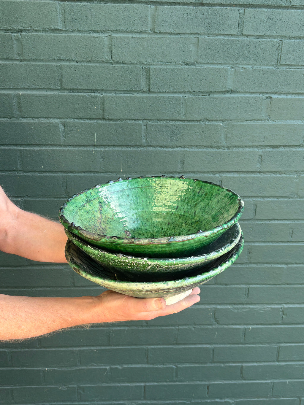 SECONDS SALE Tamegroute Green Fruit Bowl