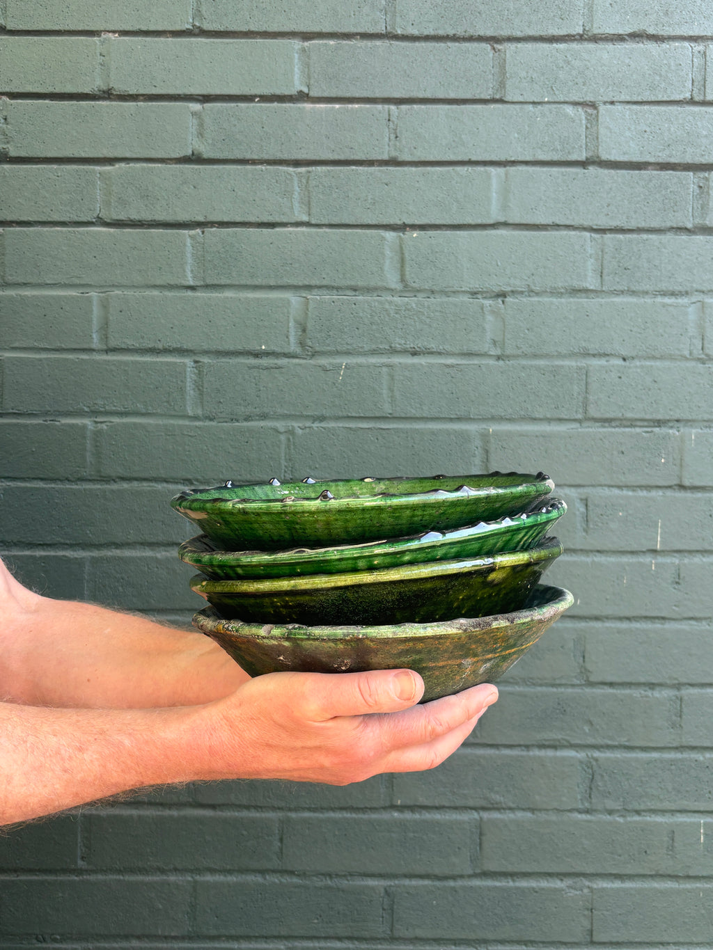 SECONDS SALE Tamegroute Green Fruit Bowl