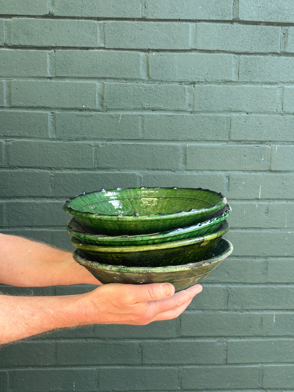 SECONDS SALE Tamegroute Green Fruit Bowl