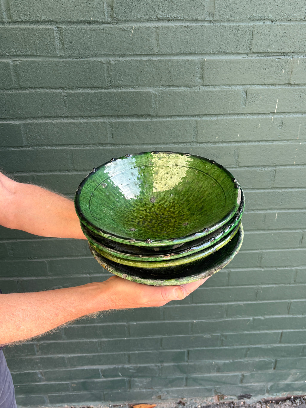 SECONDS SALE Tamegroute Green Fruit Bowl