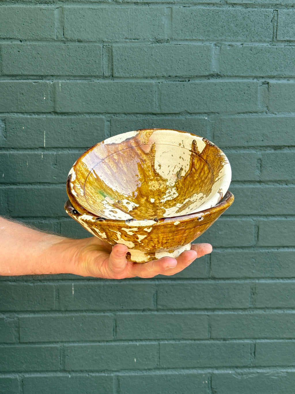 SECONDS SALE Tamegroute Ochre Splatter Bowl