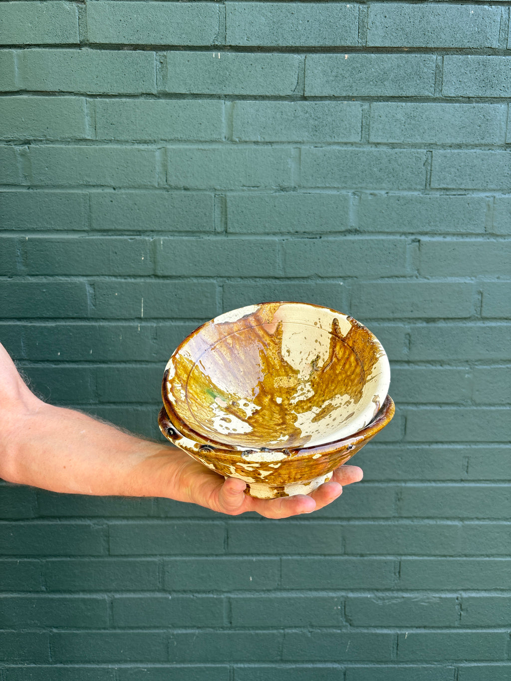 SECONDS SALE Tamegroute Ochre Splatter Bowl