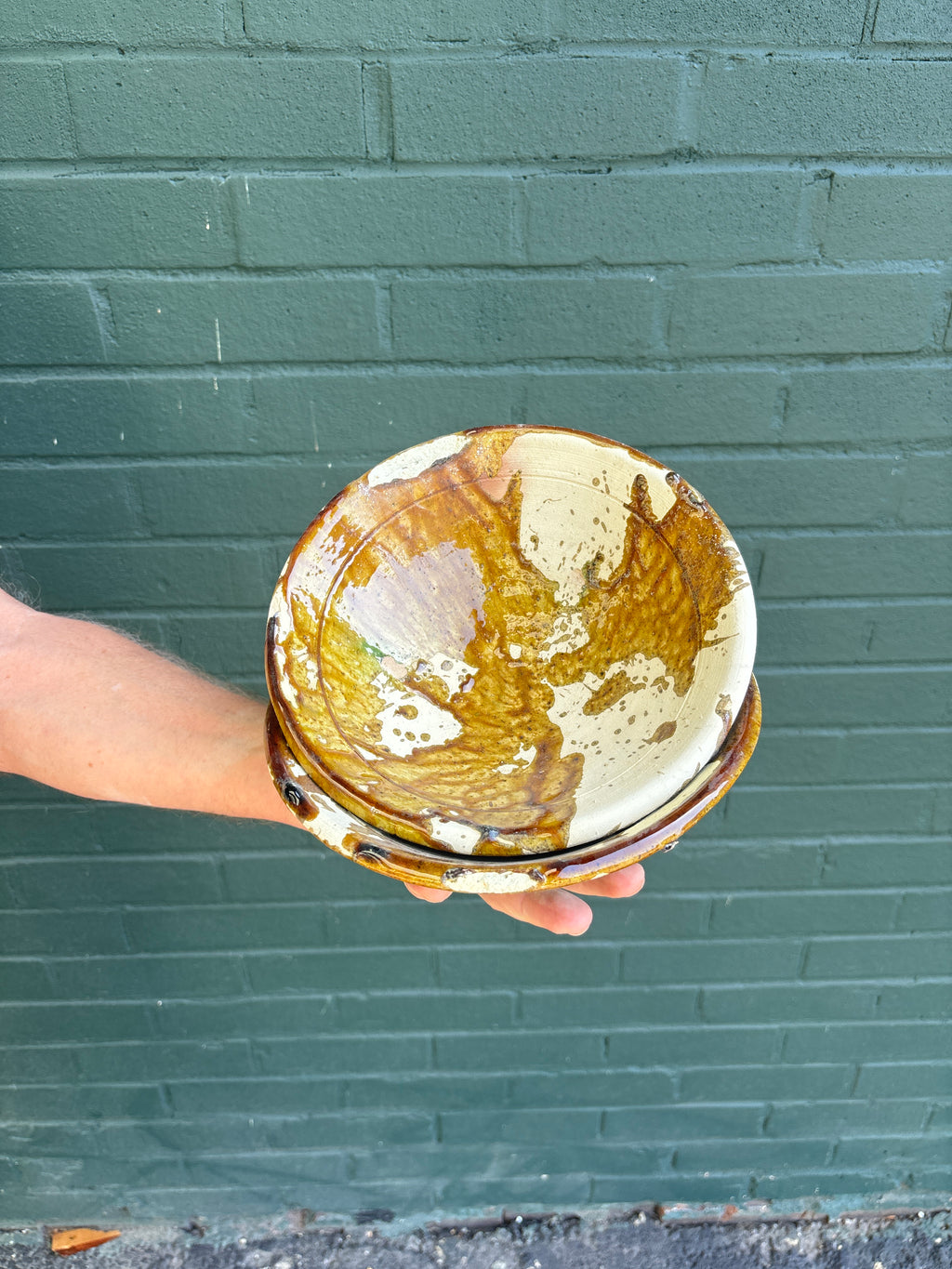 SECONDS SALE Tamegroute Ochre Splatter Bowl