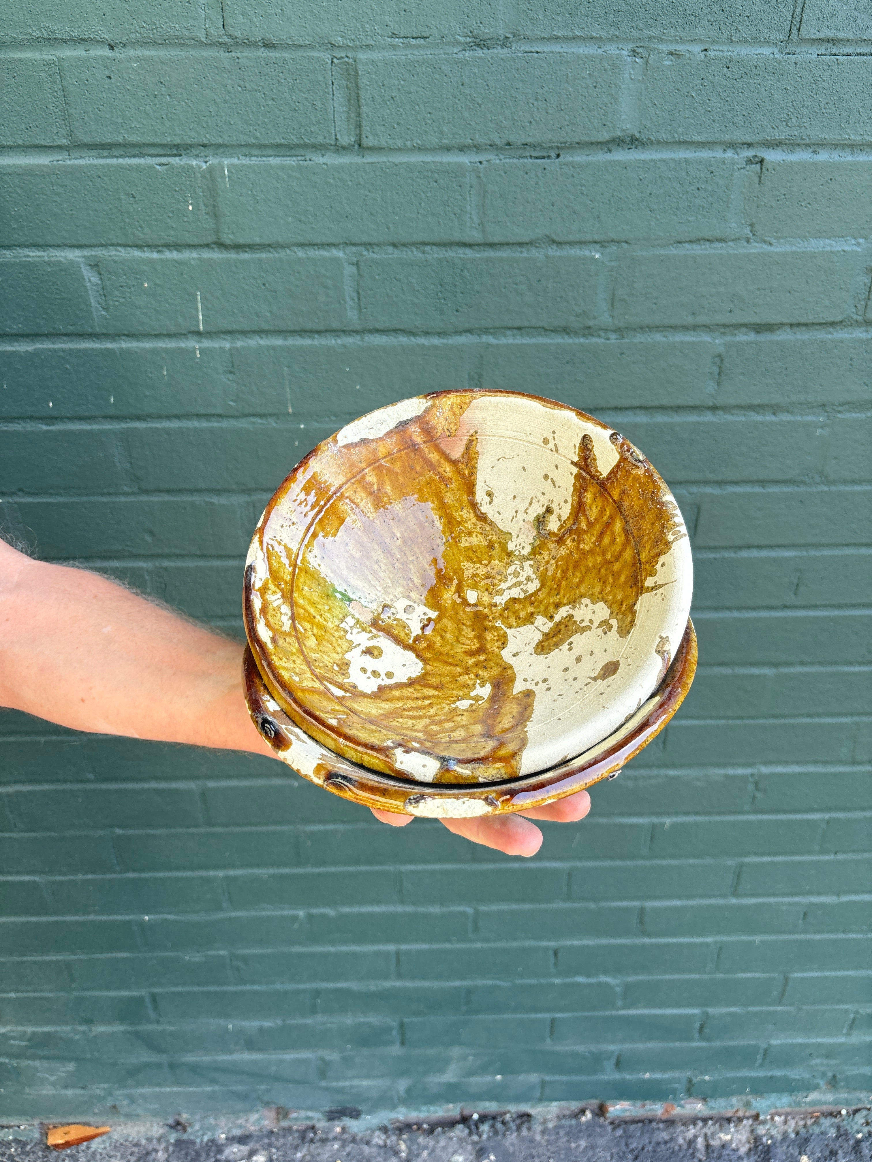 SECONDS SALE Tamegroute Ochre Splatter Bowl
